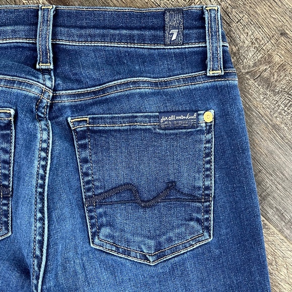 7 For All Mankind Skinny Blue Jeans Pants Denim ((size 23)) - Picture 3 of 8